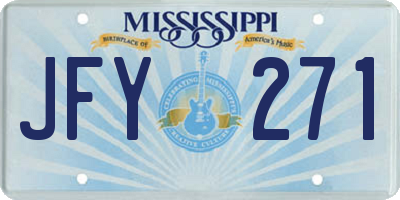 MS license plate JFY271