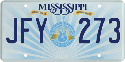 MS license plate JFY273