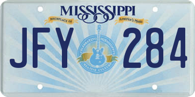 MS license plate JFY284