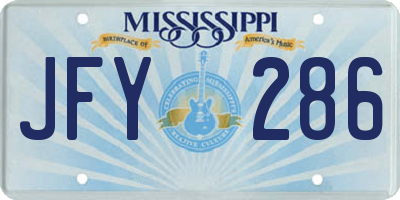 MS license plate JFY286