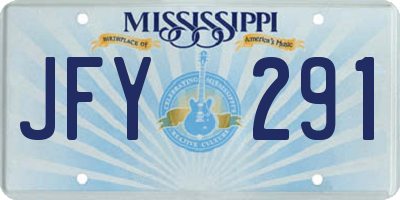 MS license plate JFY291