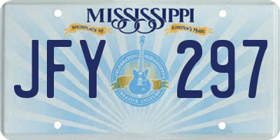 MS license plate JFY297