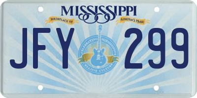 MS license plate JFY299