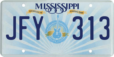 MS license plate JFY313