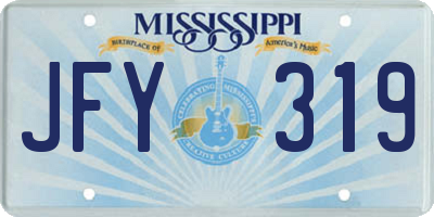MS license plate JFY319
