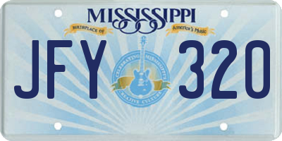MS license plate JFY320