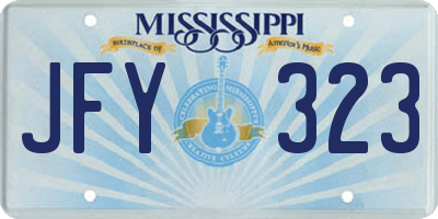MS license plate JFY323