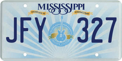 MS license plate JFY327