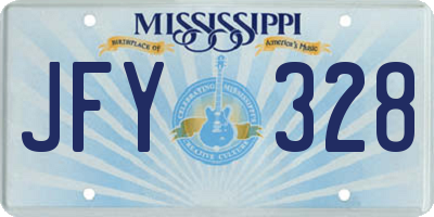 MS license plate JFY328