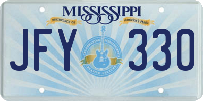 MS license plate JFY330