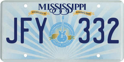 MS license plate JFY332