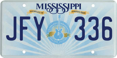 MS license plate JFY336