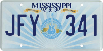 MS license plate JFY341