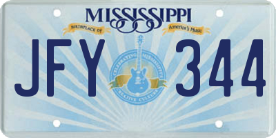 MS license plate JFY344