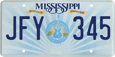 MS license plate JFY345
