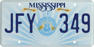 MS license plate JFY349