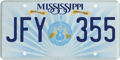 MS license plate JFY355