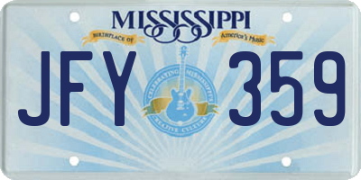MS license plate JFY359