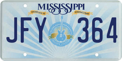 MS license plate JFY364