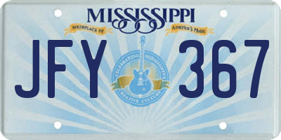 MS license plate JFY367