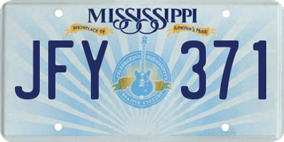 MS license plate JFY371