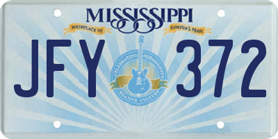 MS license plate JFY372