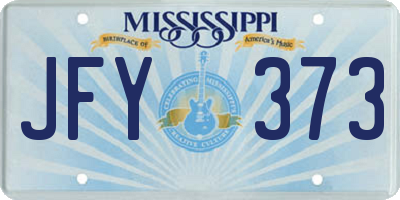 MS license plate JFY373