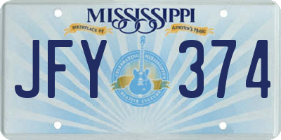 MS license plate JFY374