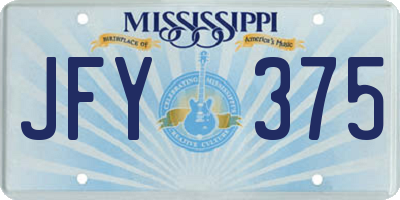 MS license plate JFY375