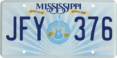 MS license plate JFY376