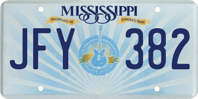 MS license plate JFY382