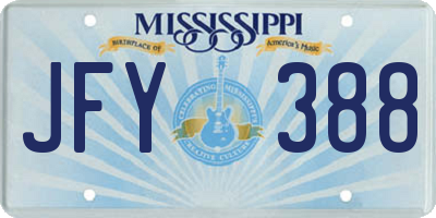 MS license plate JFY388