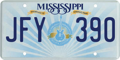 MS license plate JFY390