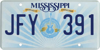 MS license plate JFY391