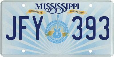 MS license plate JFY393