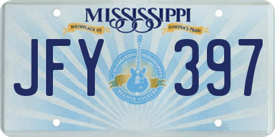 MS license plate JFY397