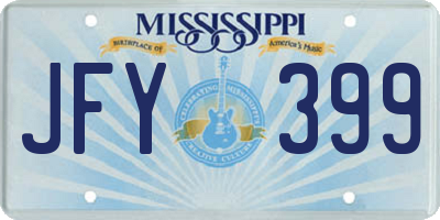 MS license plate JFY399