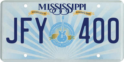 MS license plate JFY400