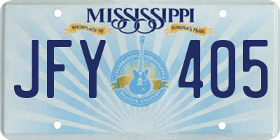 MS license plate JFY405