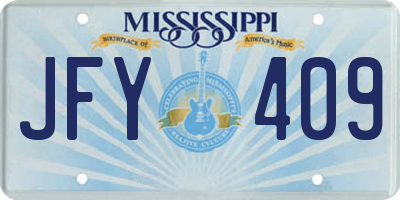 MS license plate JFY409