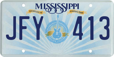 MS license plate JFY413