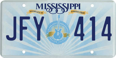 MS license plate JFY414