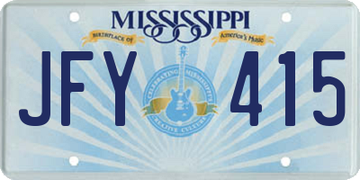 MS license plate JFY415