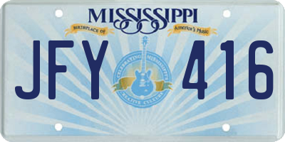 MS license plate JFY416