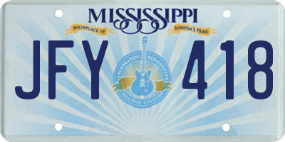 MS license plate JFY418