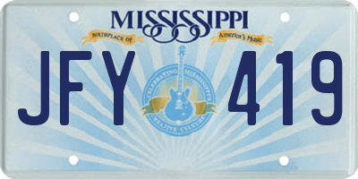MS license plate JFY419