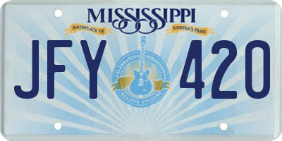 MS license plate JFY420
