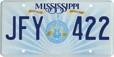 MS license plate JFY422