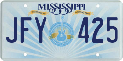 MS license plate JFY425