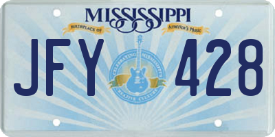 MS license plate JFY428